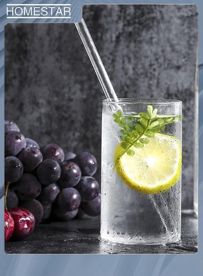 HOMESTAR Glass Straws – Reusable Drinking Straws with Cleaning Brush | 4-Pack Straight Straws for Smoothies, Coffee and so on - Image 4