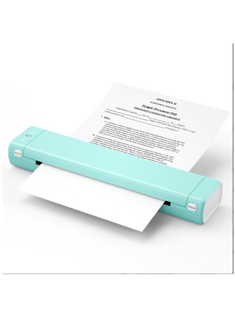 phomemo - M08F Bluetooth Wireless Thermal Printer Green For A4 size Paper Printing Porable Mobile Printer For Home Office Travel School Compatible with Phone and PC - Image 1