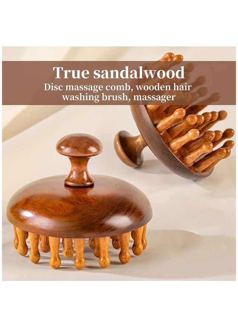 Generic Head Scalp Massager, Wooden Massage Comb, Hair Growth Stimulator, Dandruff Relief, Relaxation 8x6cm  - Image 2