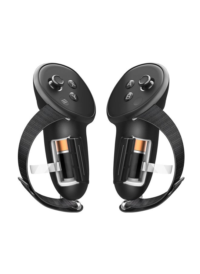 Generic Applicable To Meta Quest 3 Handle Cover Anti-off Hand Strap Finger Tiger Liquid Silicone Anti-slip Does Not Affect Signal-Product Color:Black-Model:quest3 Handle Protective Sleeve  - Image 5