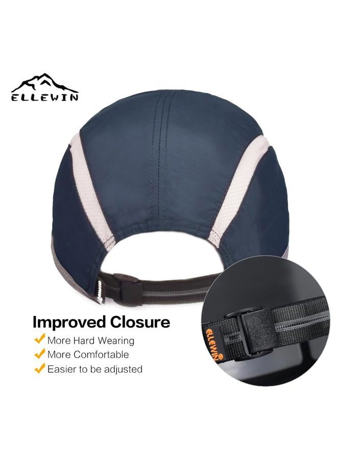 ELLEWIN Reflective Running Hat Jogging Cap Baseball Cap UPF 50 Unstructured Hat with Foldable Long Large Bill - Image 5