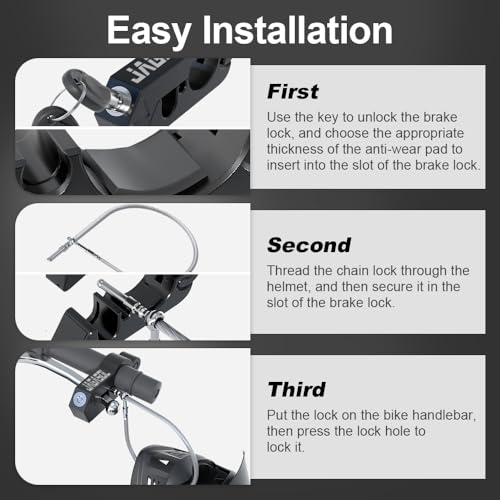 JAGASOL Motorcycle Lock Combo Anti Theft Lock for Motorbike Scooters ATV Dirt Bike - Image 3