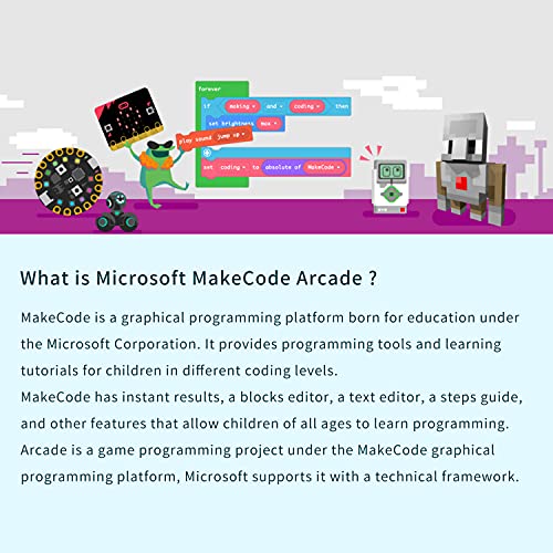 EF ELECFREAKS ELECFREAKS microbit Retro Makecode Arcade for STEM Education, Micro:bit Joystick Programming Learning Machine Supports Remote Control and Creat Games(Without Micro:bit) - Image 2