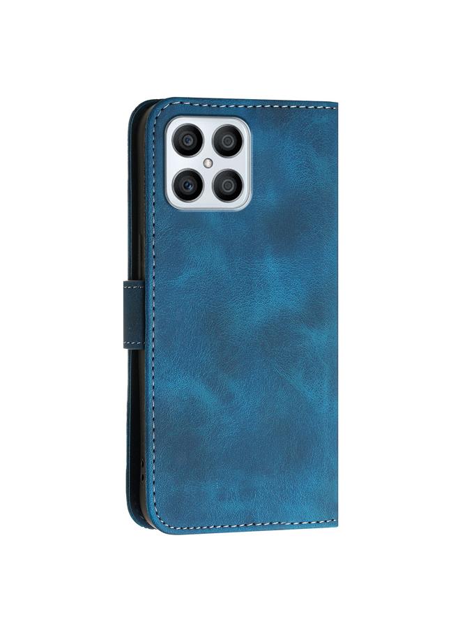 S-TOP Case For Honor Play6T Pro Grid Butterfly Embossed Pattern Leather Phone Case with Lanyard - Image 3