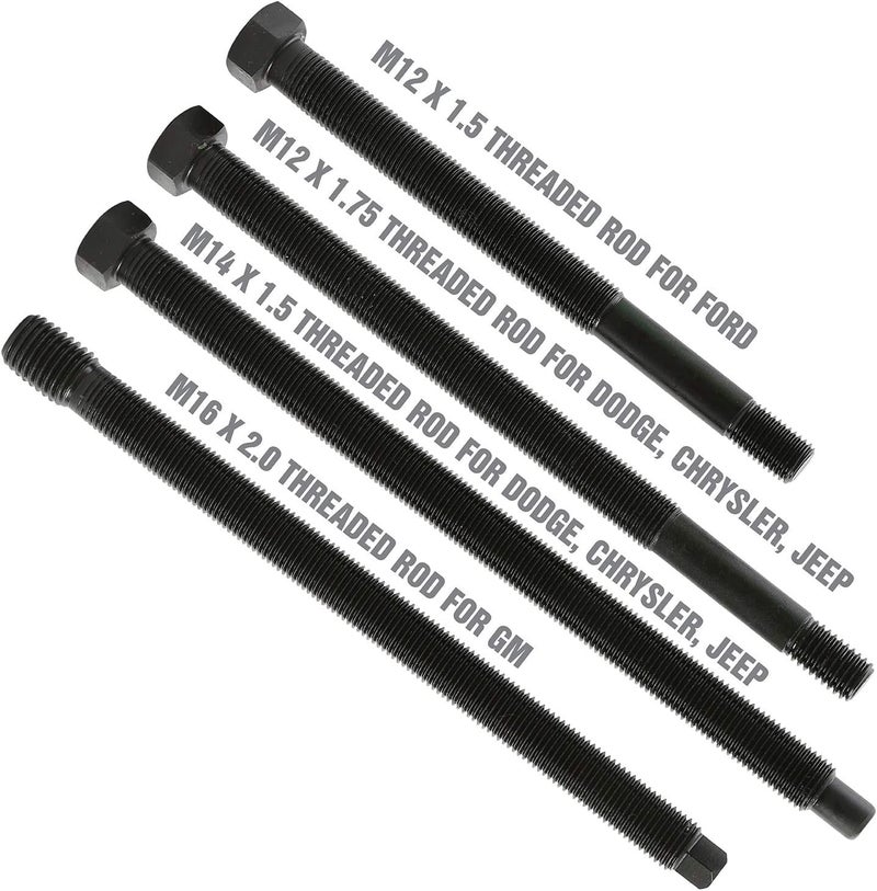 OEMTOOLS 37306 Long-Reach Harmonic Balancer/Pulley Installer Kit, Extra Long Forcing Fasteners for Hard-to-Reach Balancer Pulleys, for Use with Ford, GM, Dodge and Chrysler V8 and V6 Engines - Image 5