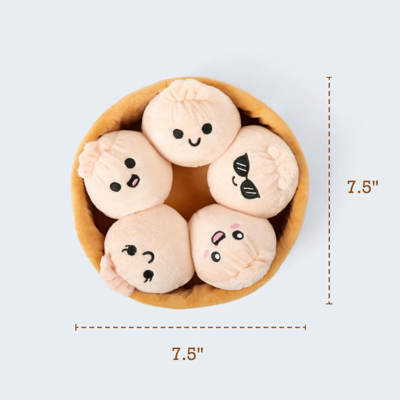 WHAT DO YOU MEME? Emotional Support Dumplings by Relatable, Cuddly Plush Toys and Stuffed Animals, Includes 5 Plushies with Basket, Cozy Idea for Loved Ones - Image 3