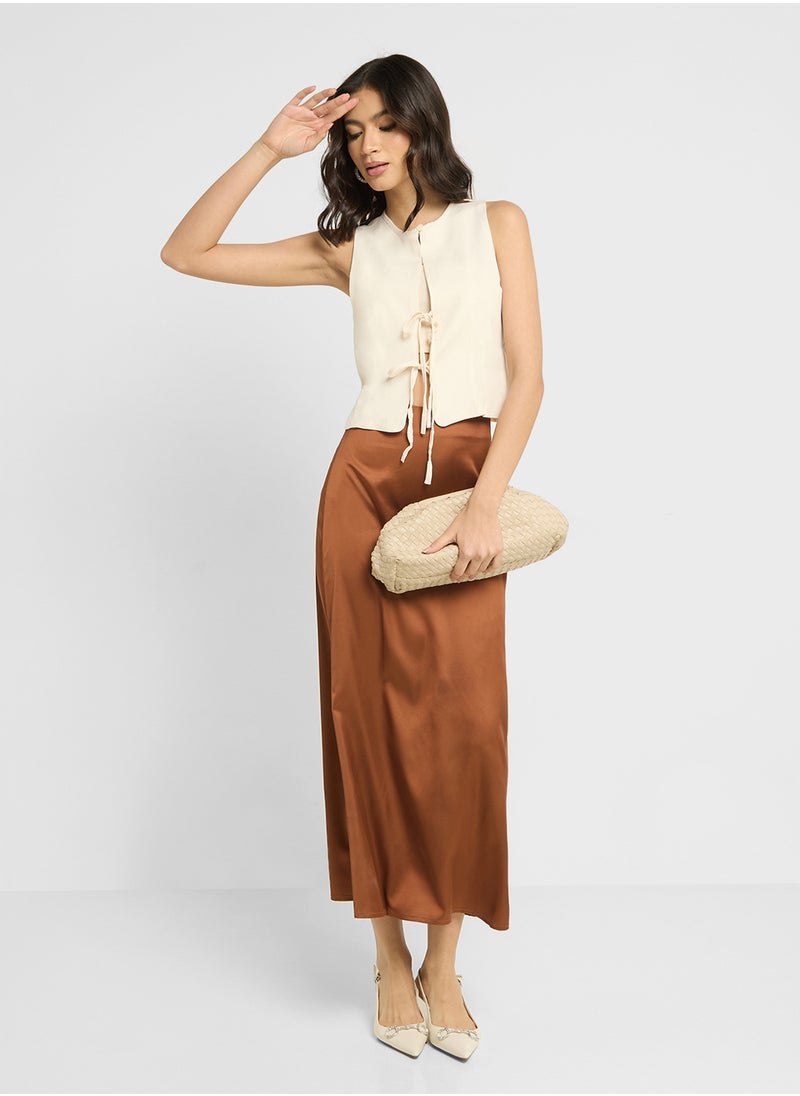 ELLA - Vest With Tie Up Detail - Image 1