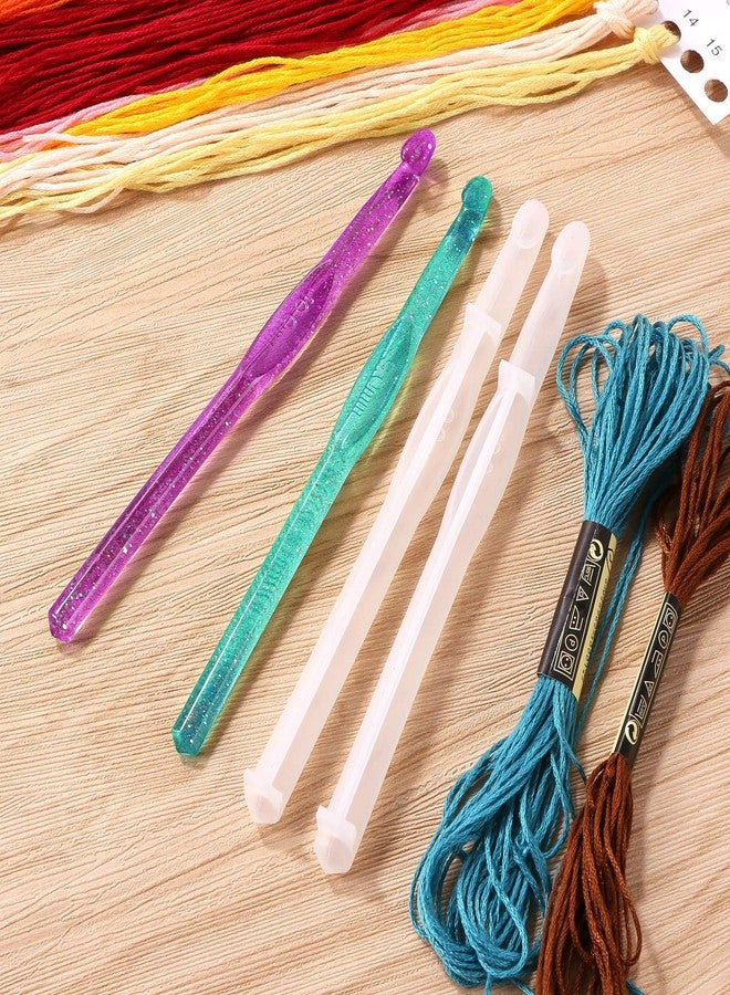 MIKIMIQI 10 Pcs Crochet Hooks Resin Molds with 10 Pcs Droppers for DIY Resin Crafts - Image 5