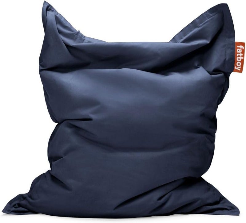 Fatboy Original Soft Canvas Bean Bag – Made from 100% recycled polyester | Designed for indoor use | EPS Bead Filling, Removable & Machine-Washable Cover | 140 x 180 cm - Crown Blue - Image 1