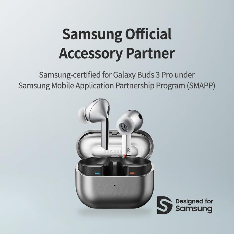 AZLA SednaEarfit Max for Galaxy Buds 3 Pro Phantom Black - Samsung Earphone Eartips Replacement, SMAPP-Certified (2 pairs) (ML) - Image 4