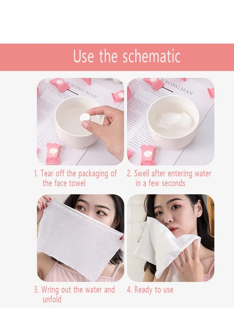 Excefore Disposable Compressed Towel  - 60 Pack Mini Coin Cotton Towels for Travel, Home, Camping, Hiking, Beauty Salon, and Outdoor Activities 7.8*8.6inch - Image 3