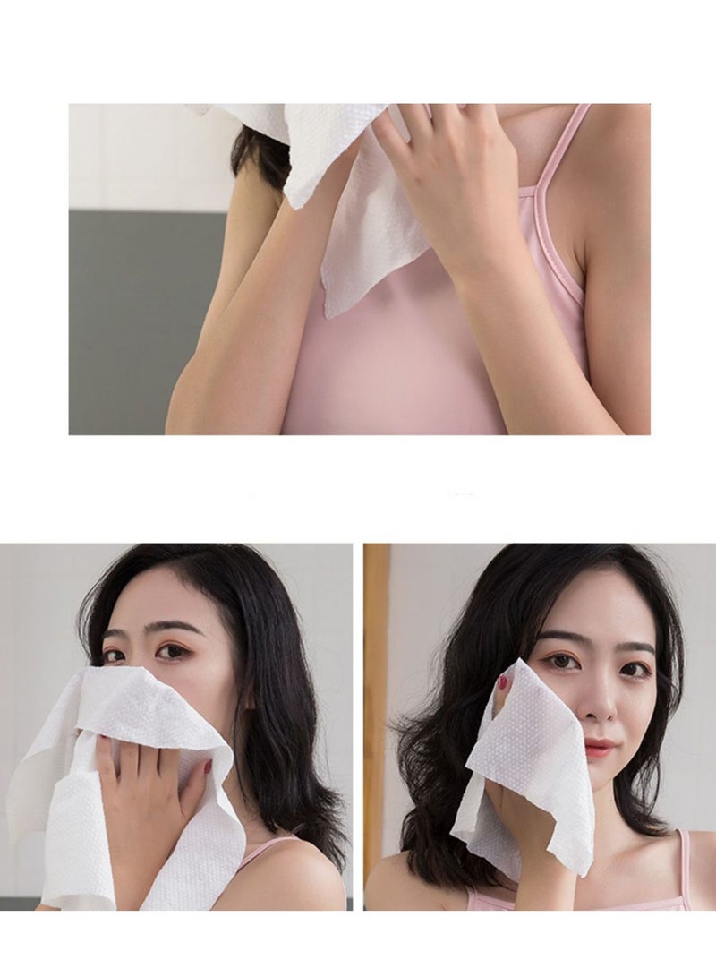 Excefore Disposable Compressed Towel  - 60 Pack Mini Coin Cotton Towels for Travel, Home, Camping, Hiking, Beauty Salon, and Outdoor Activities 7.8*8.6inch - Image 2