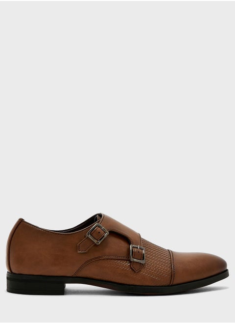 Monk Strap Detail Formal Slip Ons