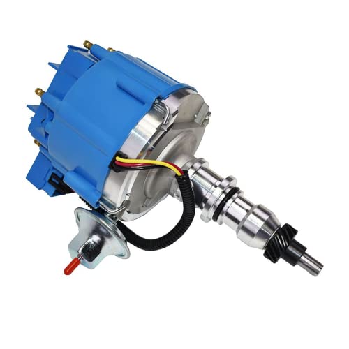 A-Team Performance Complete HEI Distributor - Ignition Module - Straight 6 Cylinder 240 and 300 (65K Coil, One Wire Installation, Blue Cap) - Compatible with Ford F100, F150, F250, E100, E150 - Image 1