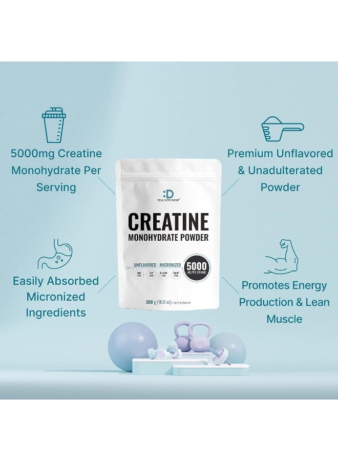 DEAL SUPPLEMENT Creatine Monohydrate Powder 300 Grams (60 Servings), Unflavored | Pure | Micronized Creatine Powder, 5000Mg(5G) Per Serving, 2 Month Supply, Vegan | Keto, Non-Gmo, No Filler, No Additives - Image 4