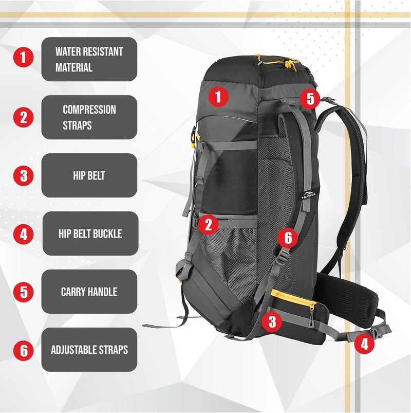 TRAWOC TREKELITE 60L Travel Backpack - Image 4