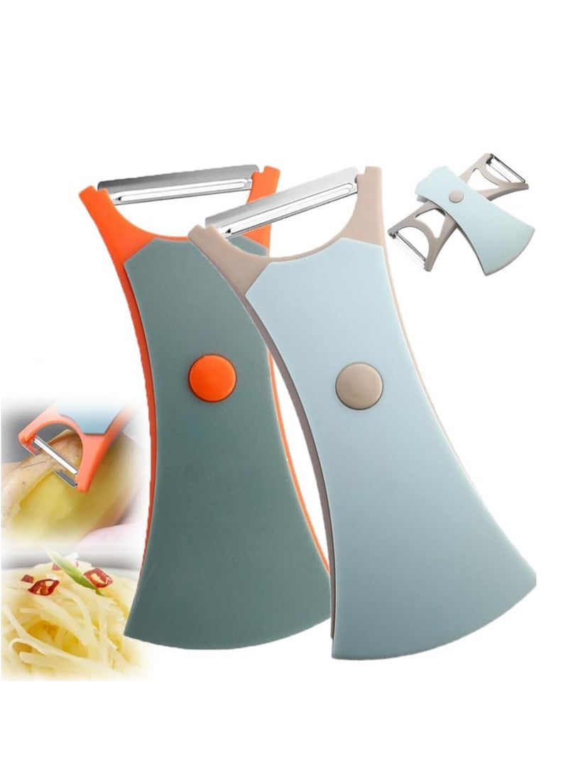 Oasisgalore - 2 In 1 Fruit Peeler Potato Vegetable Peeler for Kitchen with Peeling & Serrated Blades - Image 1