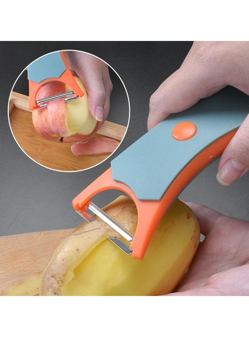 Oasisgalore - 2 In 1 Fruit Peeler Potato Vegetable Peeler for Kitchen with Peeling & Serrated Blades - Image 1