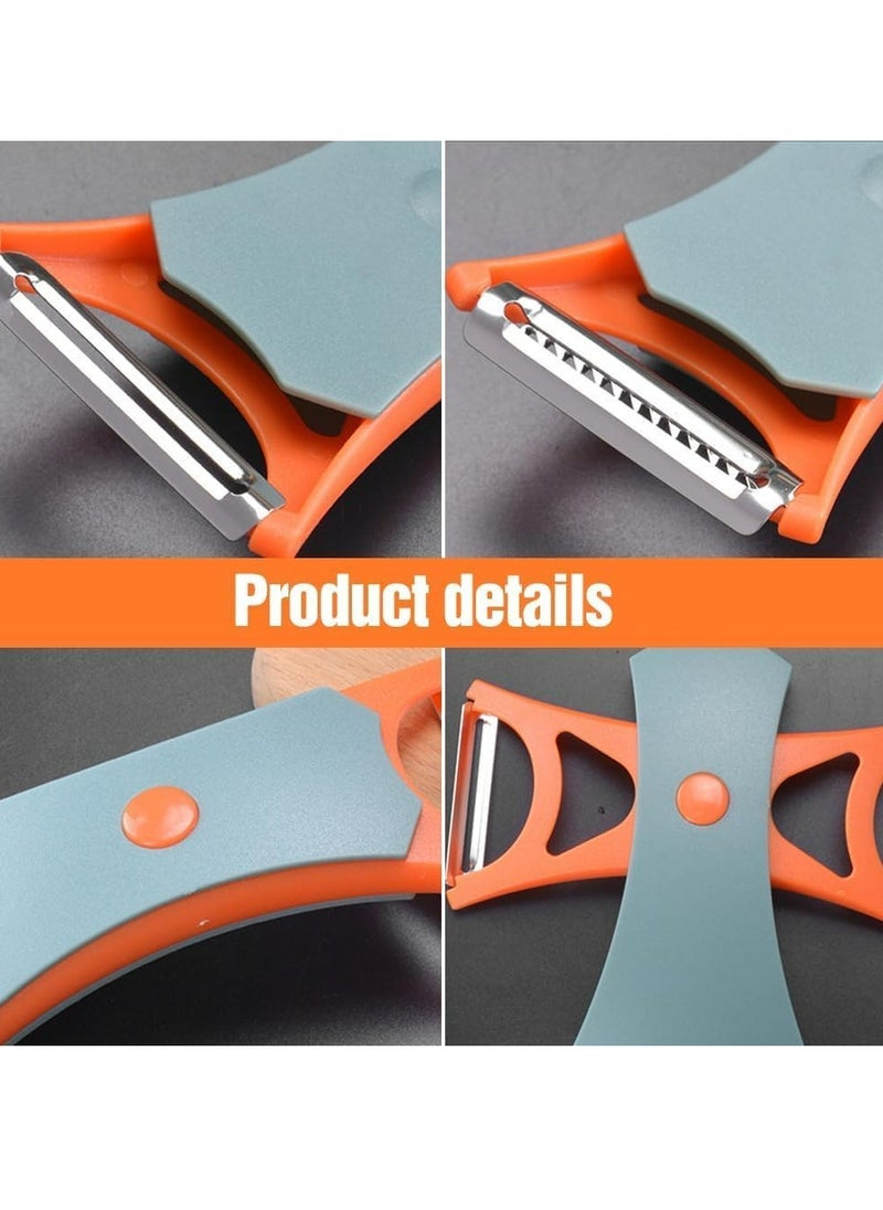 Oasisgalore - 2 In 1 Fruit Peeler Potato Vegetable Peeler for Kitchen with Peeling & Serrated Blades - Image 1