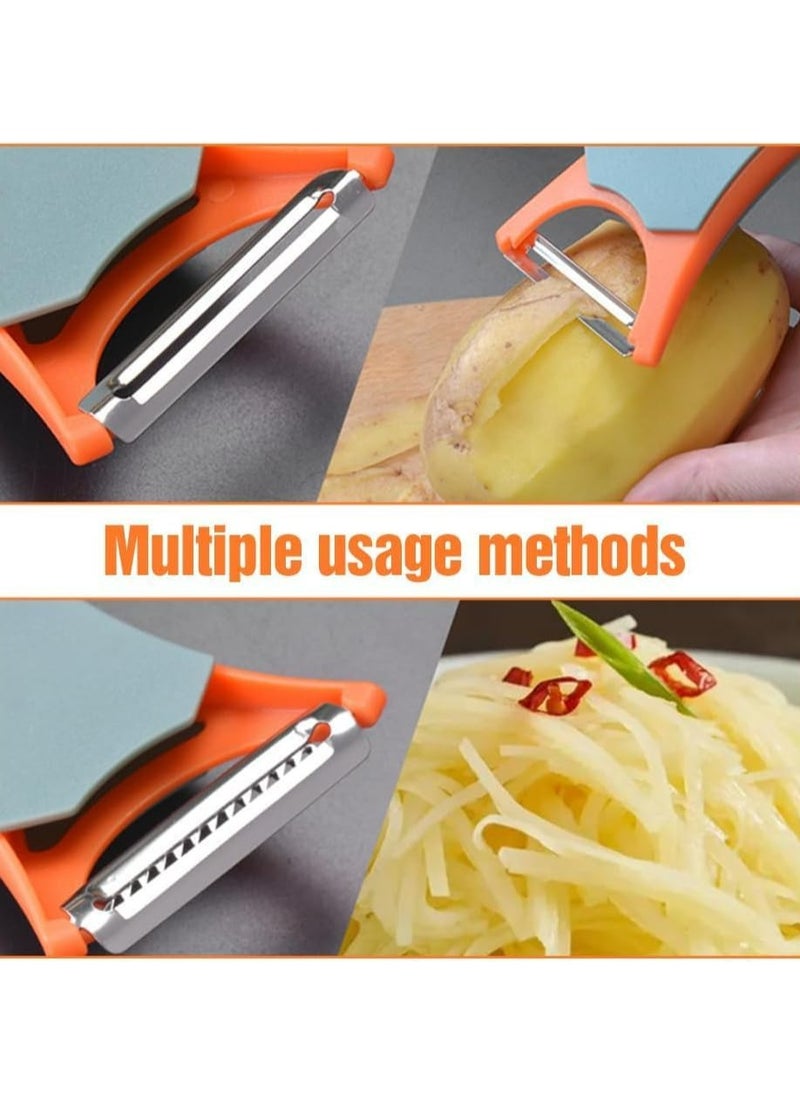 Oasisgalore - 2 In 1 Fruit Peeler Potato Vegetable Peeler for Kitchen with Peeling & Serrated Blades - Image 1