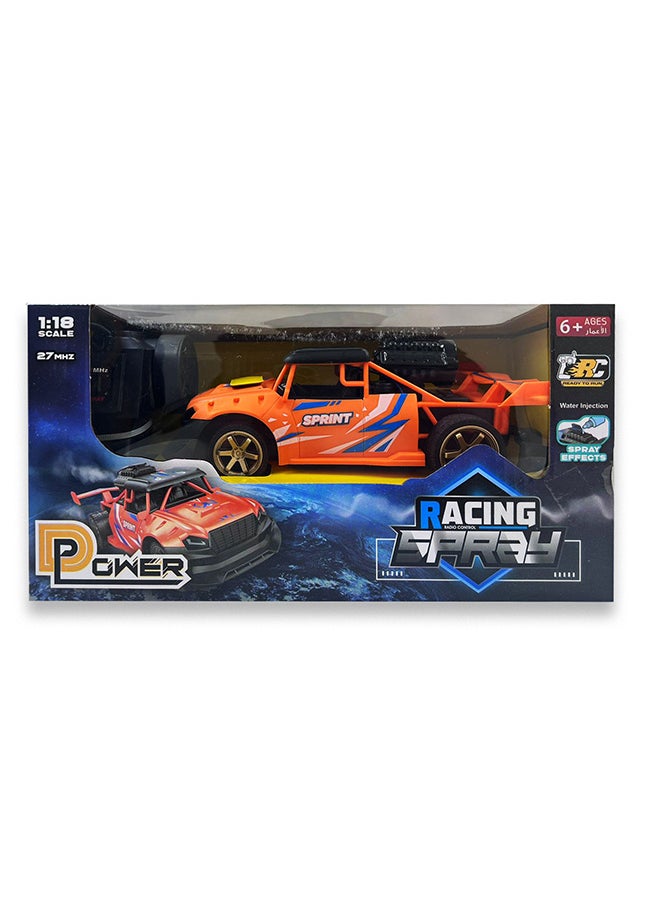 D-Power - 1:18 R/C 4WD 27Mhz Spray Runner Car Remote Control Sand Monster Four Wheel Drive Rock Climber High-Speed – Orange | Ages 6+ up - Image 1