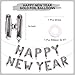 KALOR Silver Happy New Year Balloons 16 Inch Happy New Year Foil Letter Balloons 2026 New Years Decorations for 2026 New Years Eve Dcor - Image 4
