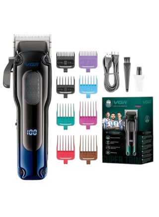 ماكينة الحلاقة الإحترافيه V-013 بثمانية أمشاط تدريج و ذراع تحكم فى الشفرات تعمل حتى 200 دقيقه متواصلين