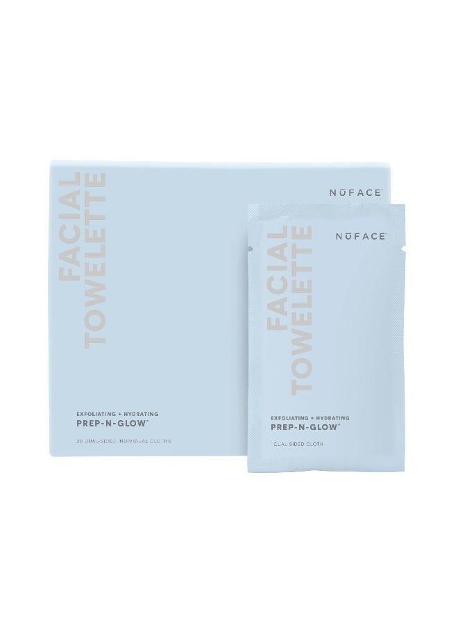 Nuface Prep-N-Glow Cleansing Cloth 20pk - Image 1