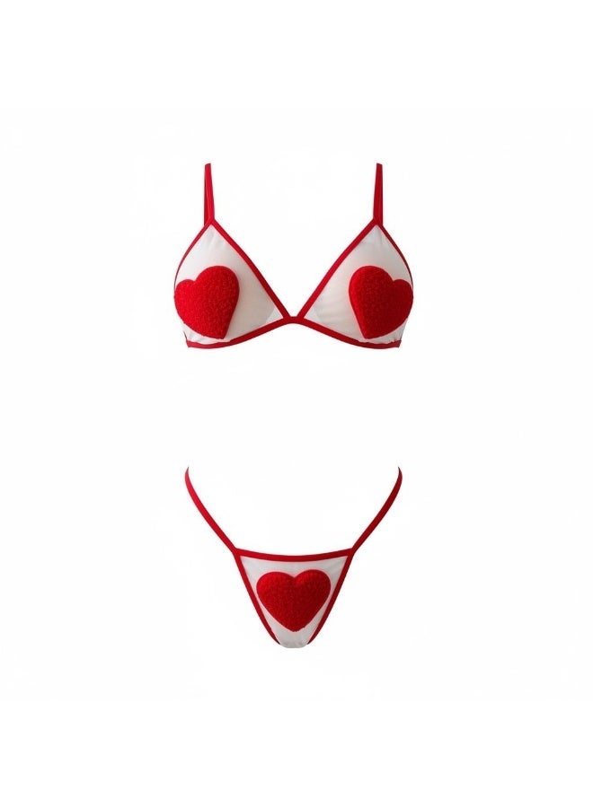 Lingerie set with heart detail