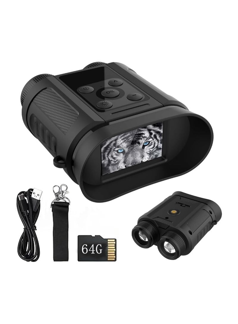 general Night Vision Goggles - Live View for Mobile Phones, 2k Adult Night Vision Binoculars, 8x Zoom for Hunting and Security, 2.4 Inch Screen Rechargeable IR Binoculars, 64GB TF Card  - Image 1