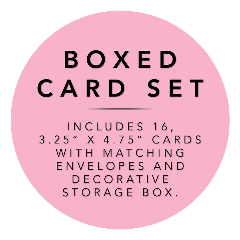 Graphique Watercolor Macaroons Boxed Notecards, 16 Blank Embellished Gold Foil Cards with Matching Envelopes and Storage Box, 3.25" x 4.75" - Image 2