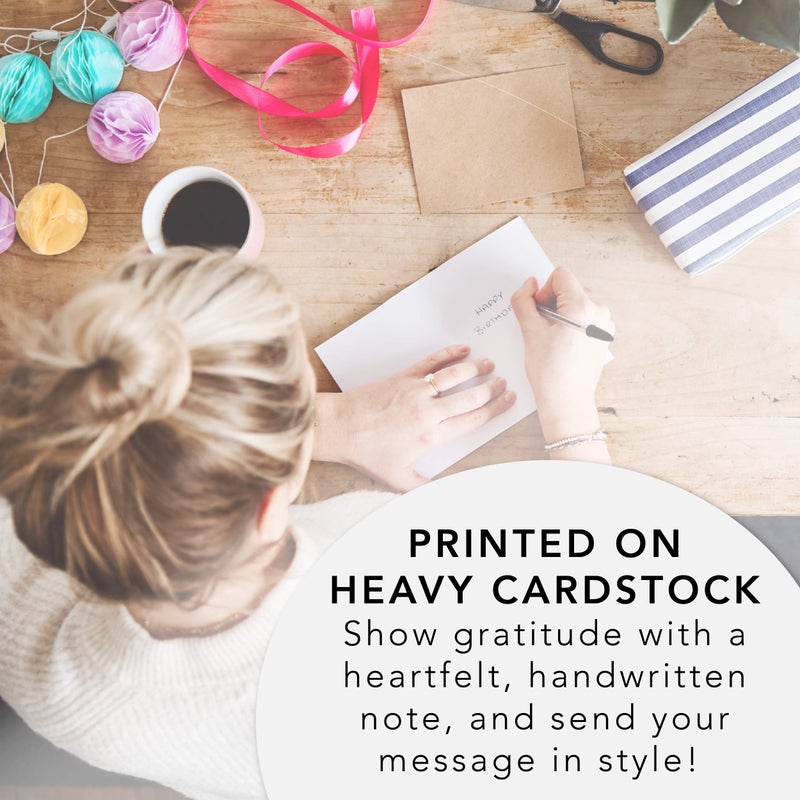 Graphique Watercolor Macaroons Boxed Notecards, 16 Blank Embellished Gold Foil Cards with Matching Envelopes and Storage Box, 3.25" x 4.75" - Image 4