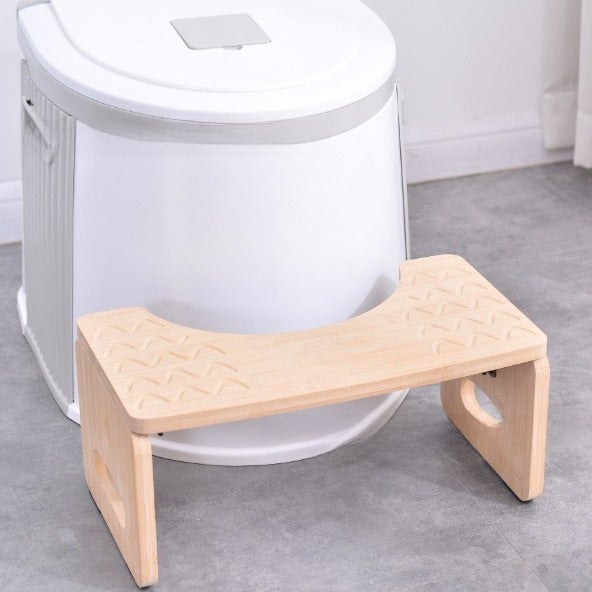 Generic Foldable Wooden Bathroom Stool for Elderly and Pregnant Wavy bamboo primary color 40*22*18 