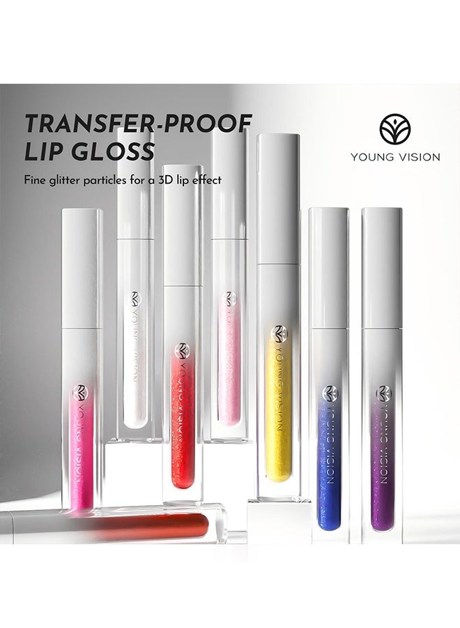 YOUNG VISION Lip Gloss, Long Lasting Waterproof Lip Gloss for Women, Non-Fading Fine Sparkle Metallic Lip Makeup,#06 - Image 5