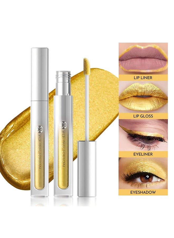 YOUNG VISION Lip Gloss, Long Lasting Waterproof Lip Gloss for Women, Non-Fading Fine Sparkle Metallic Lip Makeup,#06 - Image 1