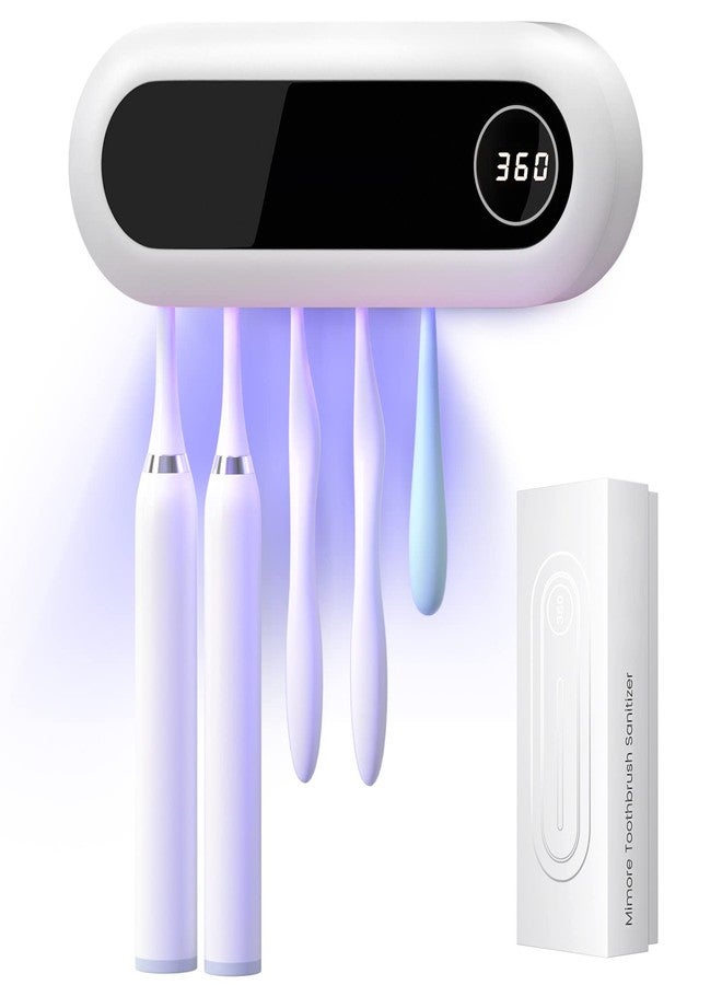 MIMORE Toothbrush Holder, 5 Toothbrush Slots & Timer Function, Cordless Wall Mounted Toothbrush Holders for Bathrooms - Image 1