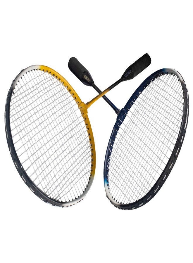 TRIUMPH Badminton Racquet, TRIUMPH Passion Badminton Racket Set- 2 Pc Badminton Racket with 6 Pc TRIUMPH CHAMPION-350 Nylon Shuttlecock and Full Racket Cover to Carry Both Rackets, Perfect for Adults - Image 2