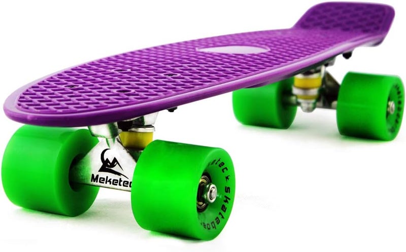 Meketec Skateboards Complete 22 Inch Mini Cruiser Retro Skateboard for Kids Boys Youths Beginners - Image 1