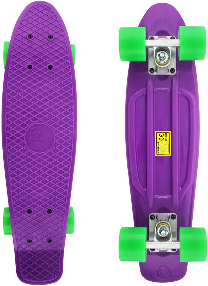 Meketec Skateboards Complete 22 Inch Mini Cruiser Retro Skateboard for Kids Boys Youths Beginners - Image 2