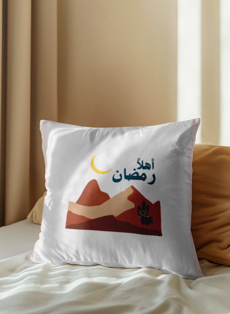 لوحة غطاء وسادة من البوليستر بتصميم أهلا رمضان - Image 1