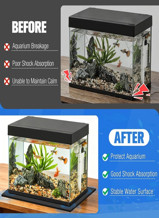 ToLanbbt 2PCS Aquarium Leveling Mat for Under Tank, 30" x 15" x 0.2" Neoprene Foam, Non-Slip Shockproof Self Leveling Fish Tank Mat, Easy to Cut, Water Compressible Mat for Uneven Surfaces, Black - Image 3