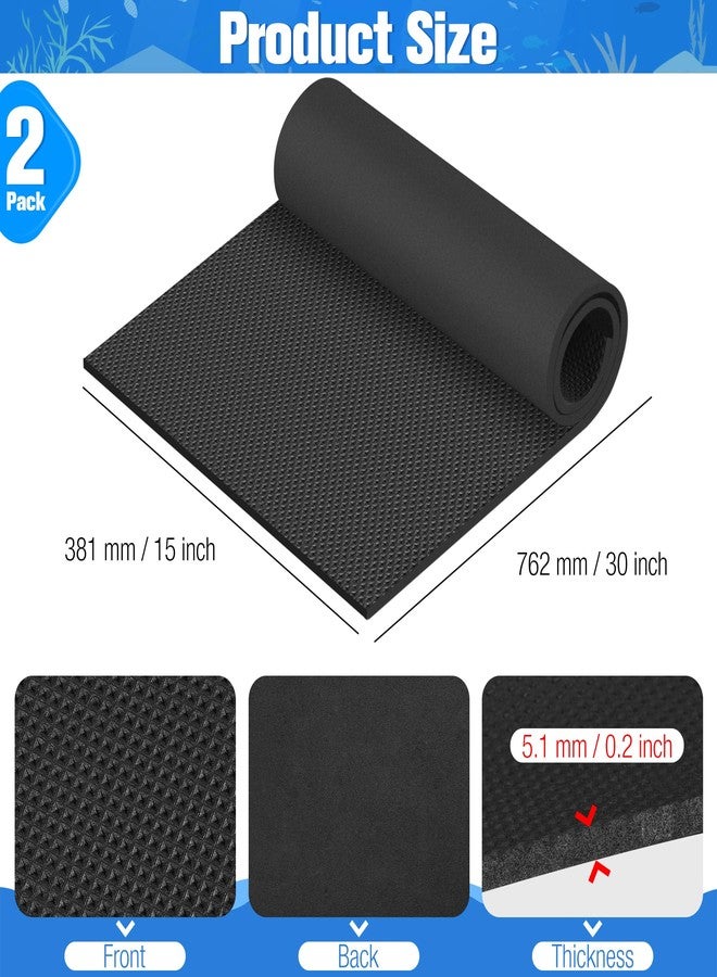 ToLanbbt 2PCS Aquarium Leveling Mat for Under Tank, 30" x 15" x 0.2" Neoprene Foam, Non-Slip Shockproof Self Leveling Fish Tank Mat, Easy to Cut, Water Compressible Mat for Uneven Surfaces, Black - Image 2