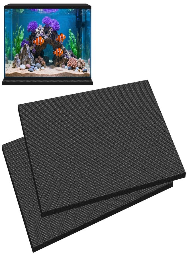 ToLanbbt 2PCS Aquarium Leveling Mat for Under Tank, 30" x 15" x 0.2" Neoprene Foam, Non-Slip Shockproof Self Leveling Fish Tank Mat, Easy to Cut, Water Compressible Mat for Uneven Surfaces, Black - Image 1