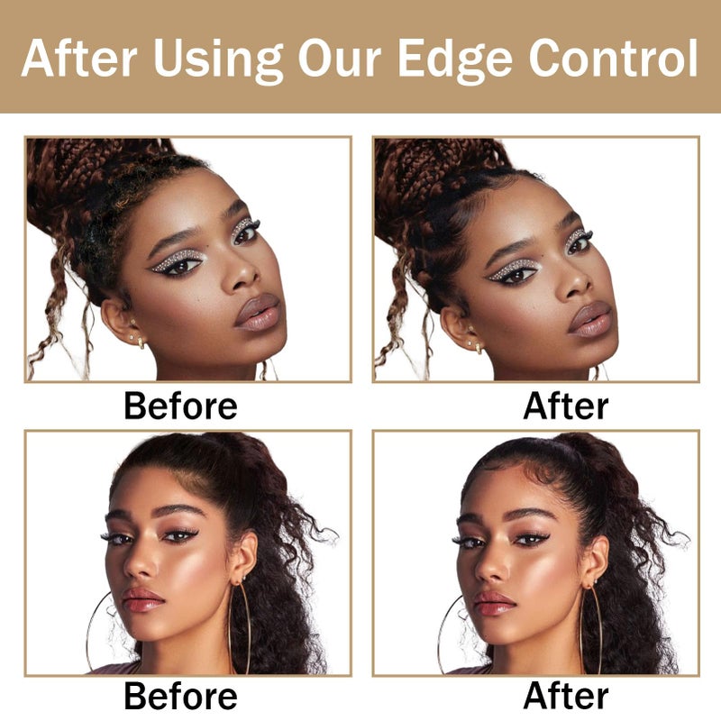 Goiple 8.8 OZ Edge Control Wax for Women Strong Hold Non-greasy Edge Control Smoother Edge Wax, Edge Wax Styling Gel Edge Control for Black Hair No Flaking, Strong Hold Water-based Edge Stay Gel Coconut - Image 5