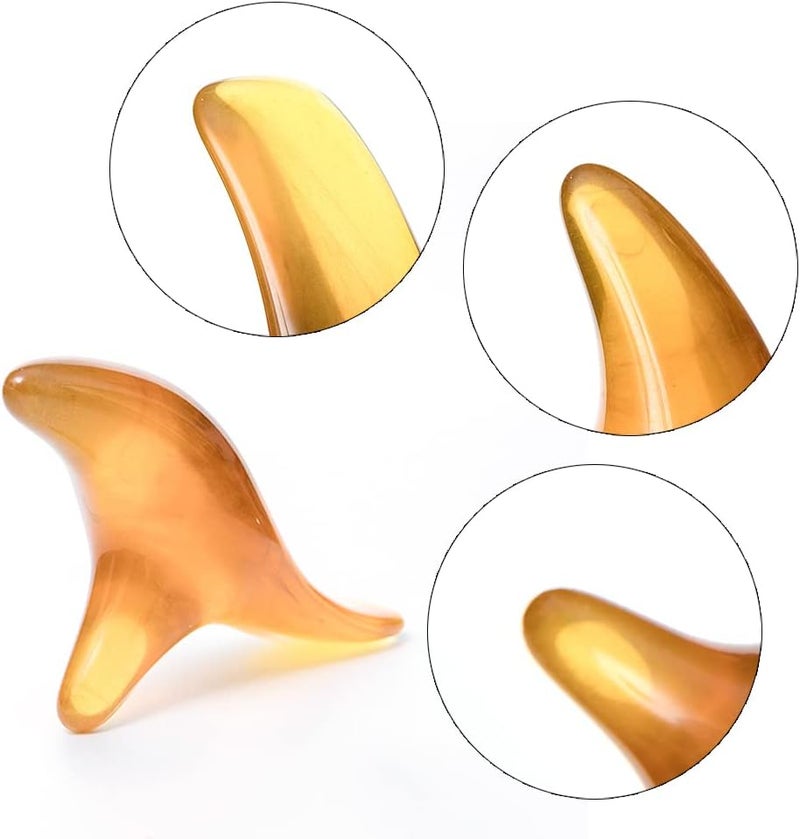 Broman Reflexology Tool Trigger Point Massage Tool Perfect for Full Body Massage Ideal as Foot Massager and Hand Massager Small Yet Mighty AmberColor - Image 2