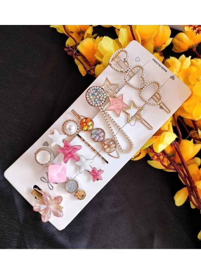 CHRONEX 8 Piece Korean Style Pearl Metal Hair clips, Plastic Pearl Barrettes Hairpin Hair Claw, Synthentic Hair Extension for Womens & Girls - Image 2