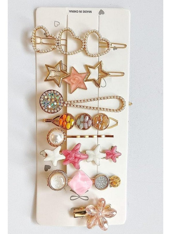 CHRONEX 8 Piece Korean Style Pearl Metal Hair clips, Plastic Pearl Barrettes Hairpin Hair Claw, Synthentic Hair Extension for Womens & Girls - Image 5