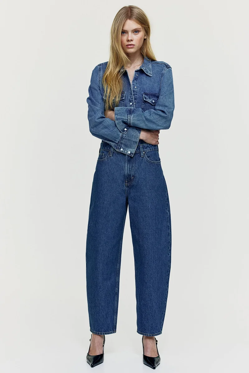 H&M Barrel High Jeans
