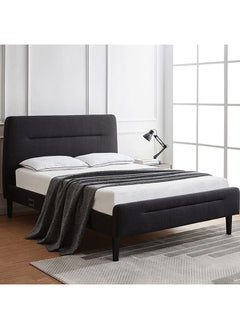 Koble Nodd Upholstrered Bed 120x200cm Twin size Bed in Charcoal Color