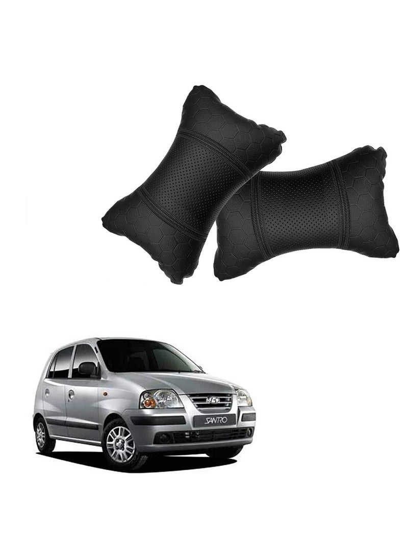 Adroitz Adroitz Black Universal Neck Rest Pillow Faux Leather Material in Football Design for All Cars_1530  - Image 1